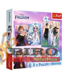 TF Puzzle- "2in1+memos" - Princesses in their land / Disney Frozen 2